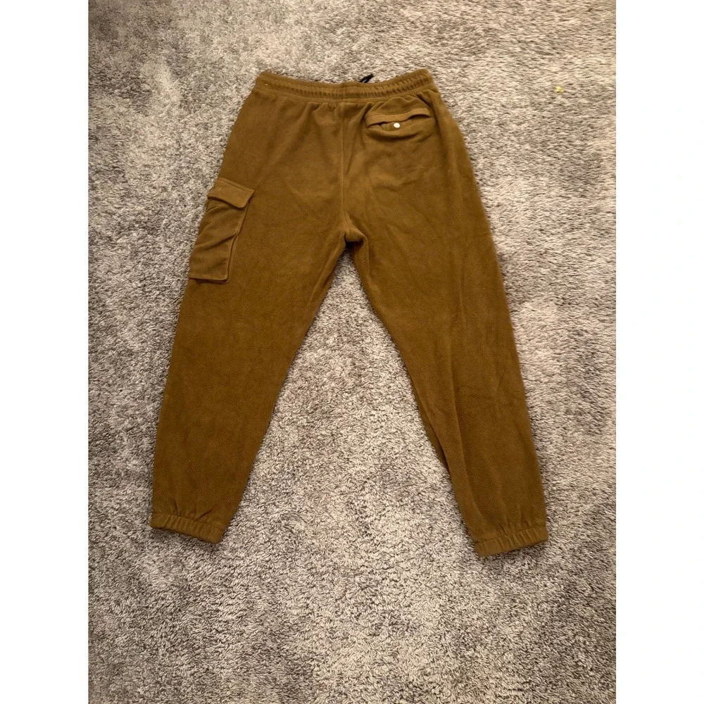 Jordan Essentials Winter Fleece Cargo Pants Mens Large Brown Olive Joggers L